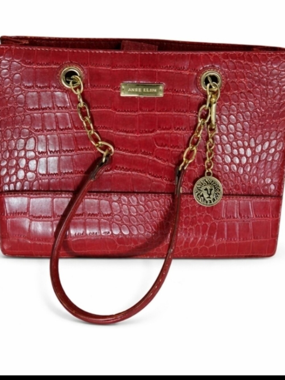 Anne Klein Coast is Clear Red Crocodile Print Womens Bag - Picture 2 of 8